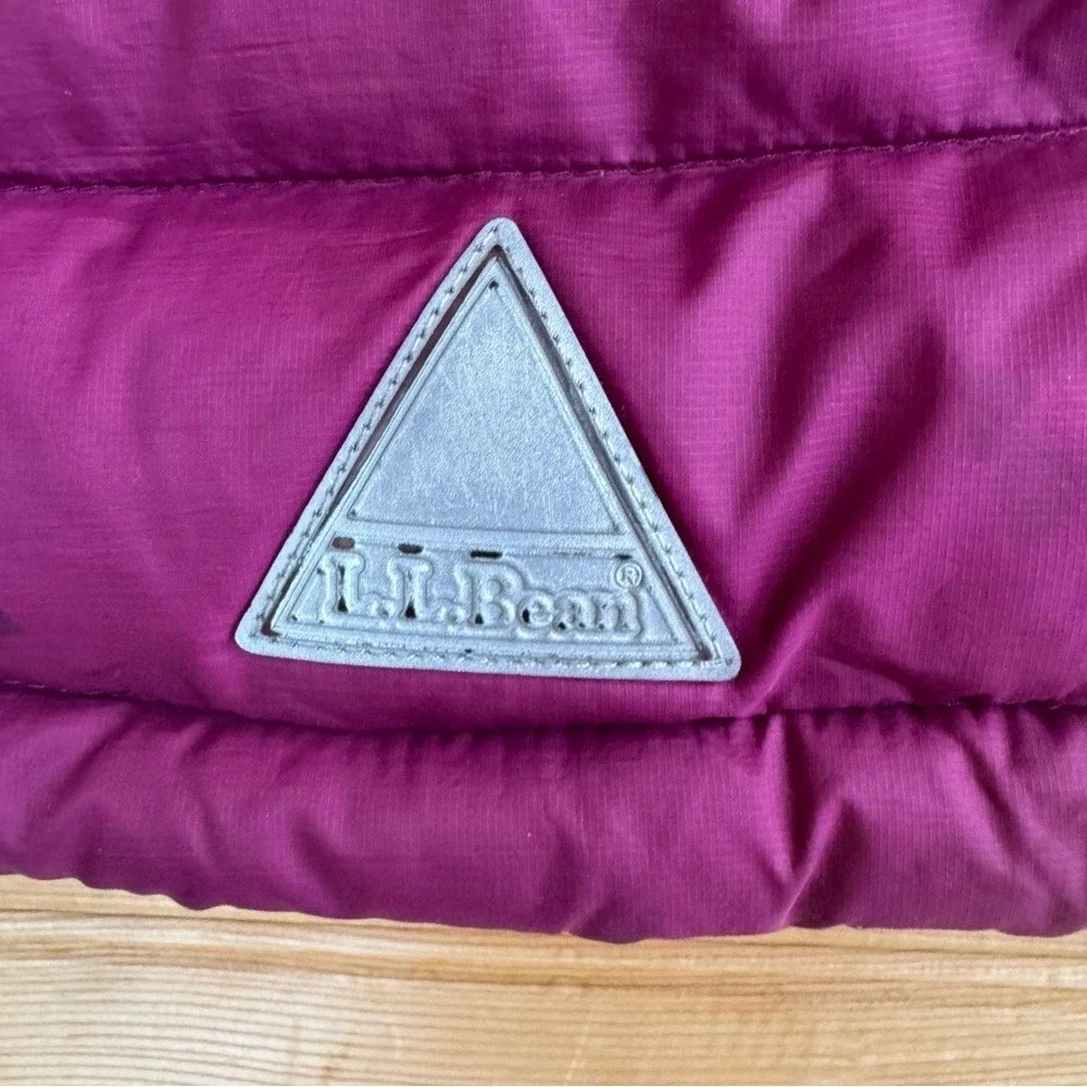 L.L. Bean Coat Puffer Down Hood Purple Girls' Sz 8 Winter Kids Snow Sustainable